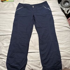Navy Blue Cargo Pants with Zipper Pockets